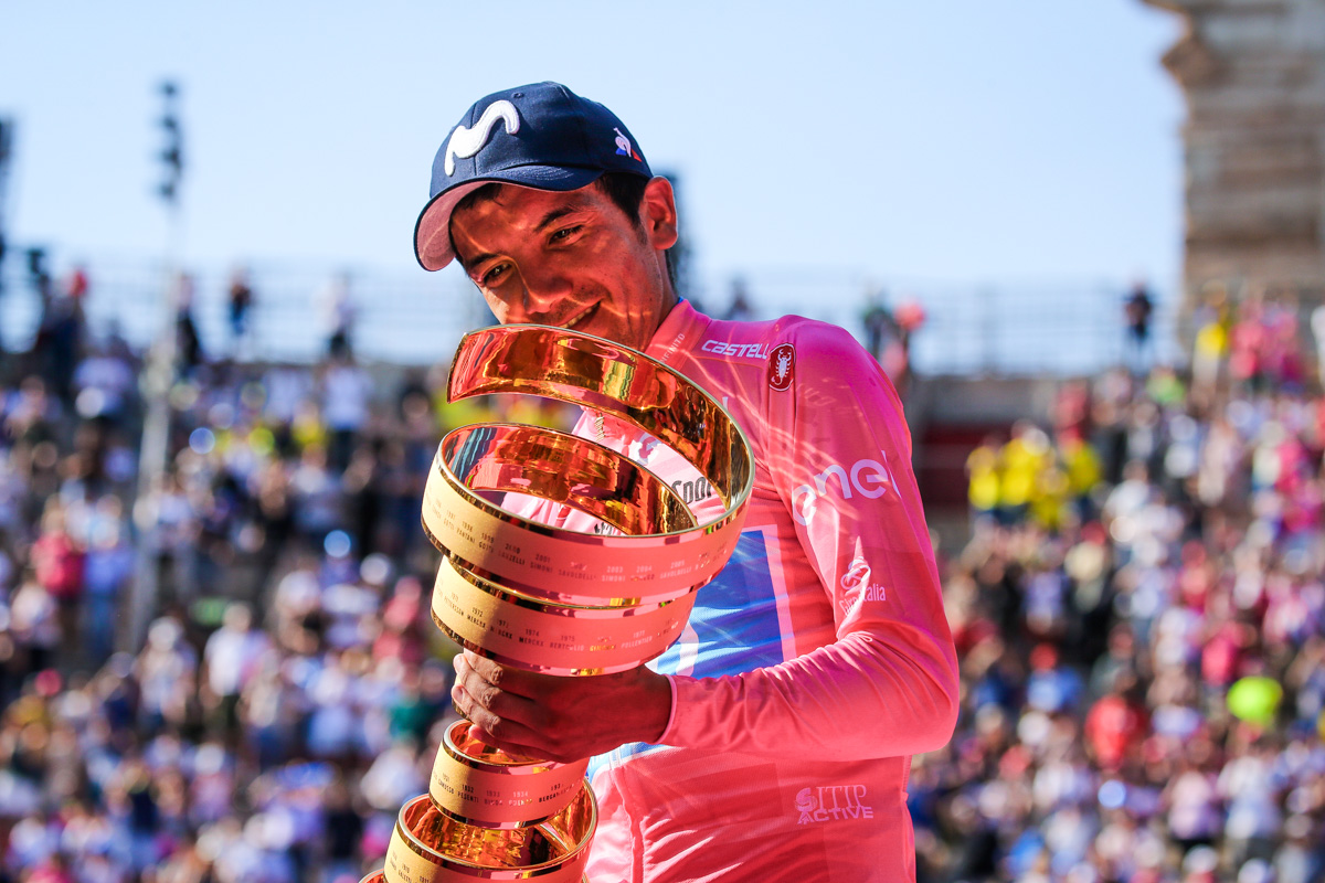 ジロ・デ・イタリア総合優勝に輝いたリチャル・カラパス(エクアドル、モビスター)