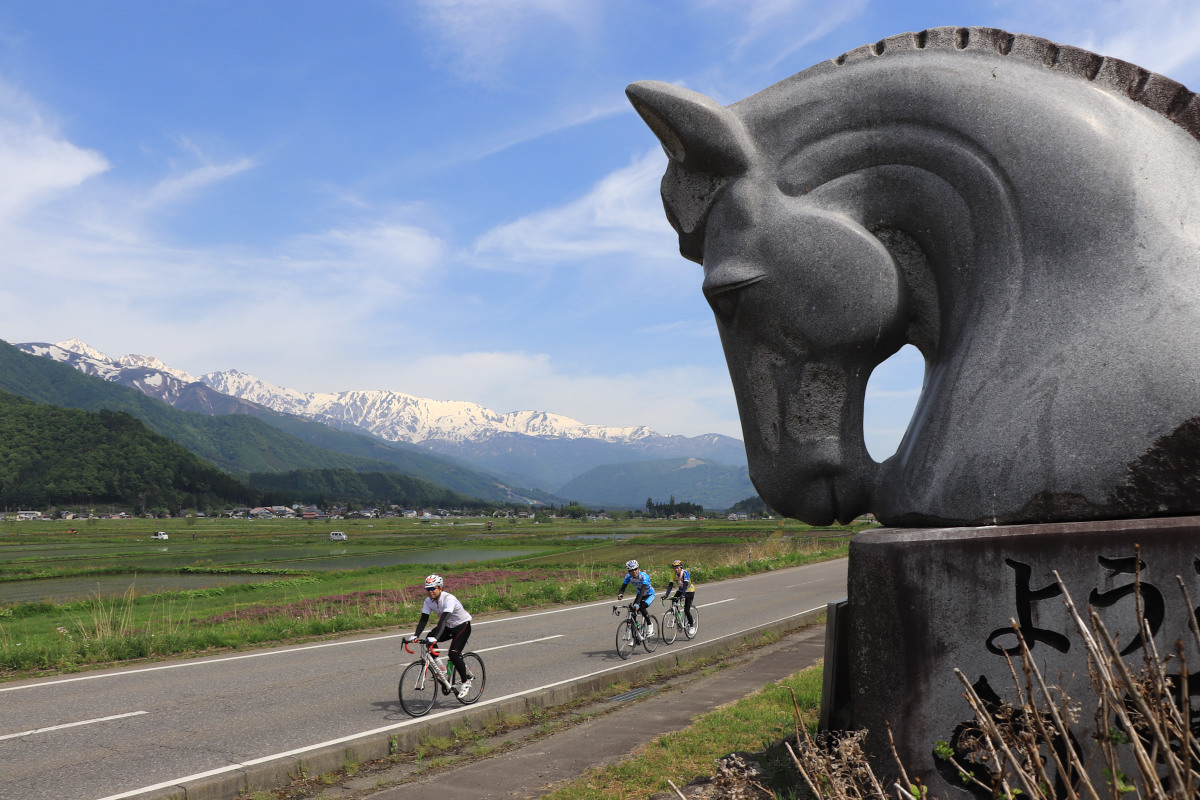 白馬村の入り口にはその名の通り馬のオブジェが