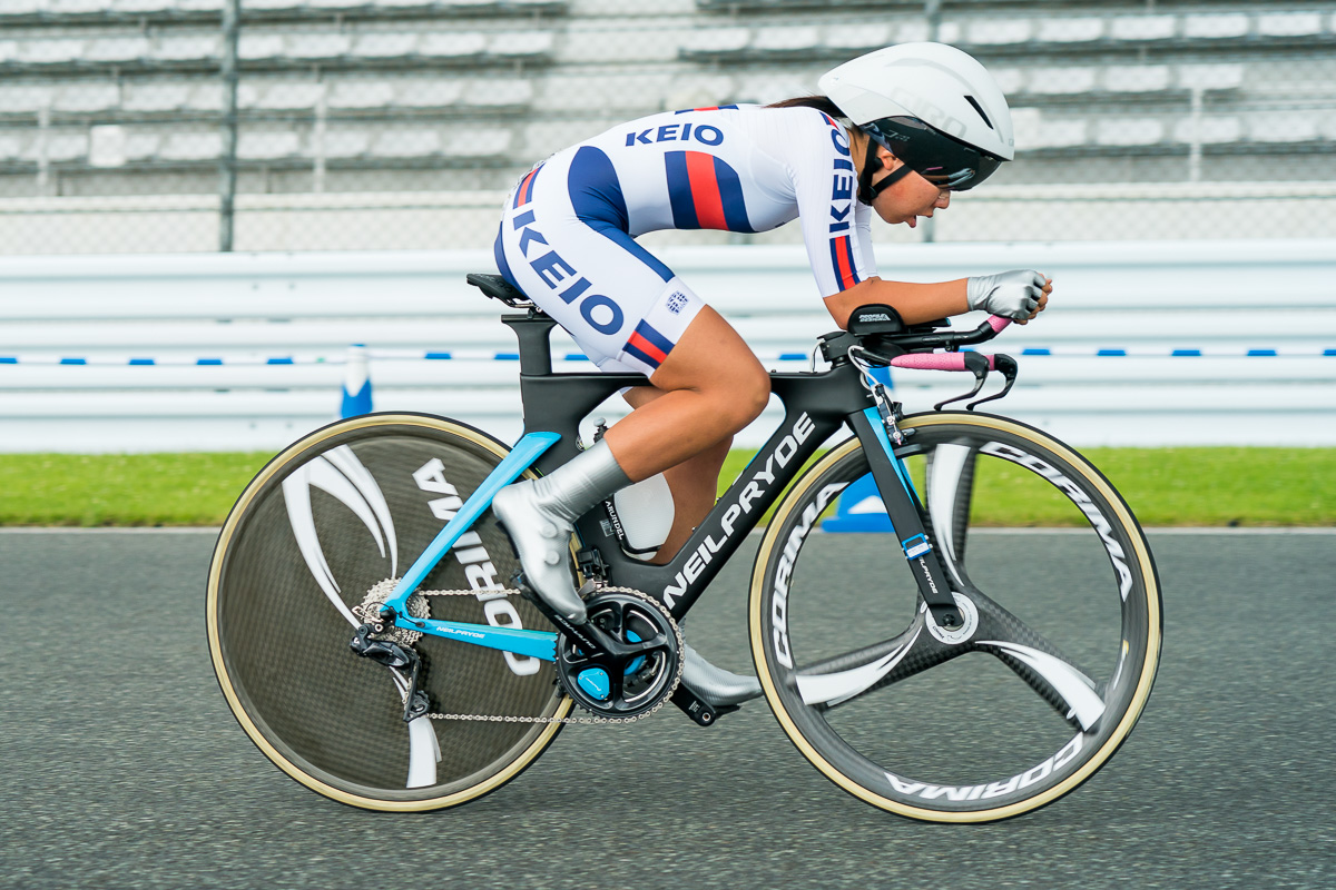 女子エリート+U23 2位 福田咲絵(慶應義塾大学)