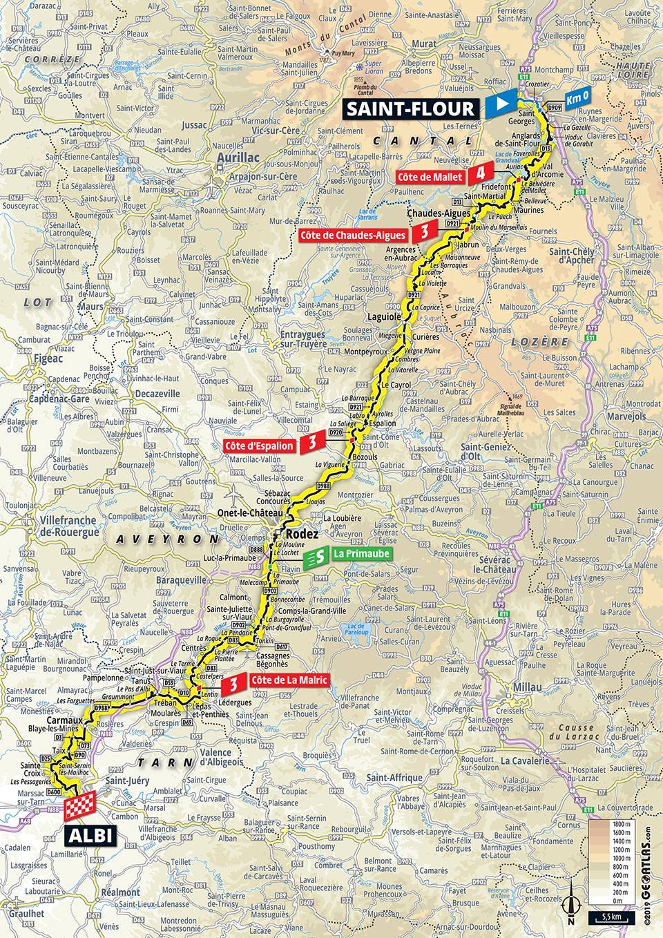 7月15日(月)第10ステージ サン・フルール〜アルビ 217.5km