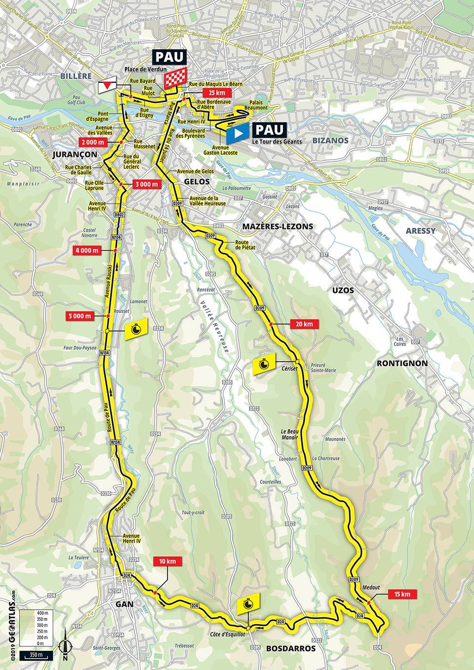 7月19日(金)第13ステージ ポー〜ポー 27.2km(個人TT)