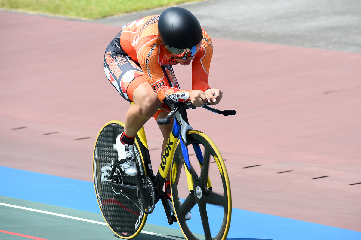 1kmタイムトライアル 大会新記録で連覇を達成した市田龍生都(福井科技高校)