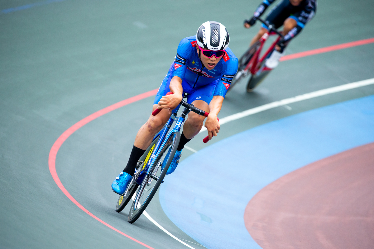 男子スクラッチ 終盤に単独で飛び出した渡邊翔太郎(TRACK TEAM AISAN)が優勝
