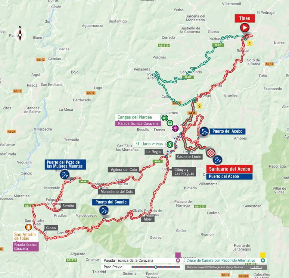 9月8日(日)第15ステージ ティネオ〜サントゥアリオ・デル・アセボ 154.4km