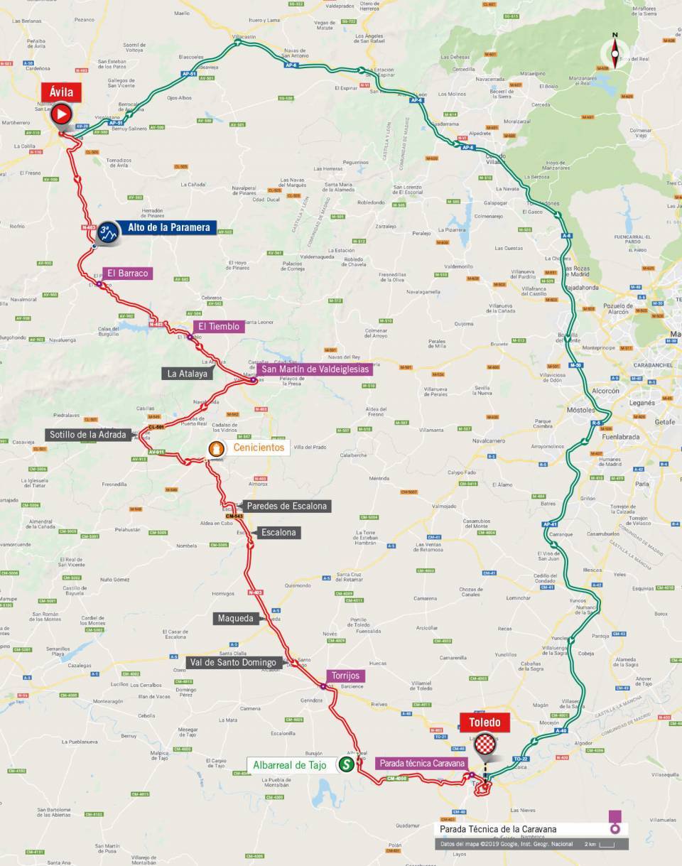 9月13日(金)第19ステージ アビラ〜トレド 165.2km