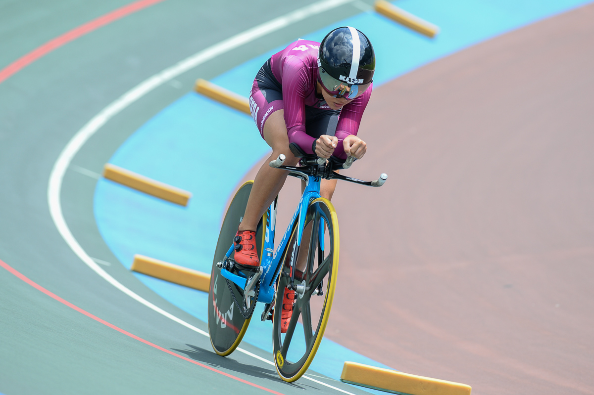女子3kmインディヴィデュアルパーシュート予選 2位 池上あかり(早稲田大学)3分51秒296