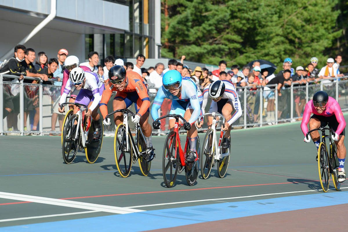 男子ケイリン決勝 村田祐樹(日本体育大学)を先頭に最後の勝負