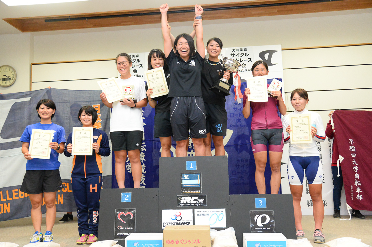 女子 学校対抗の総合優勝は日本体育大学が3連覇