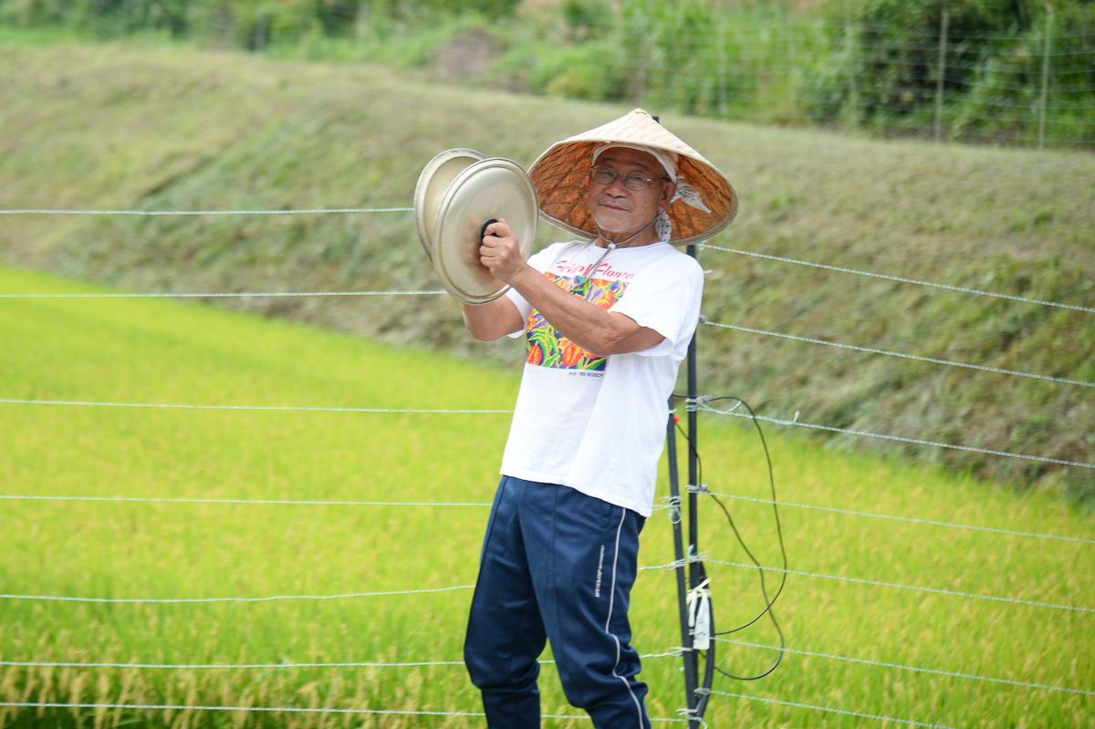美麻名物(?)鍋フタシンバルの応援