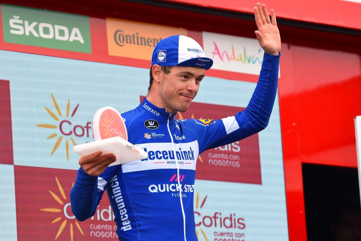 ステージ優勝のレミ・カヴァニャ(フランス、ドゥクーニンク・クイックステップ)
