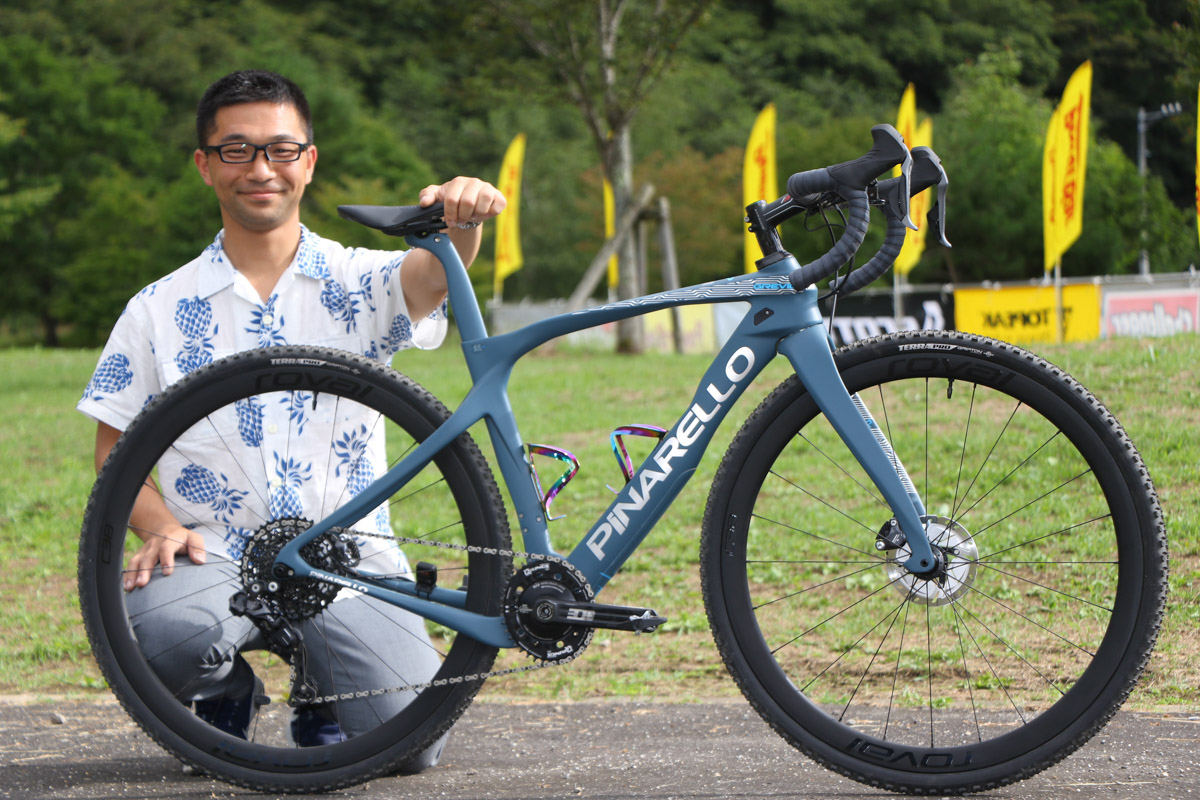 42kmクラス 20位の名越裕晃さんはシマノGRX仕様のピナレロGREVILに乗る