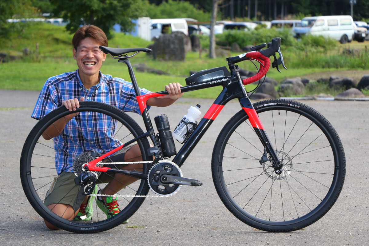 42kmクラス優勝 山本朋貴さん(ストラーダバイシクルズ) 愛車はキャノンデールTOPSTONE CARBON