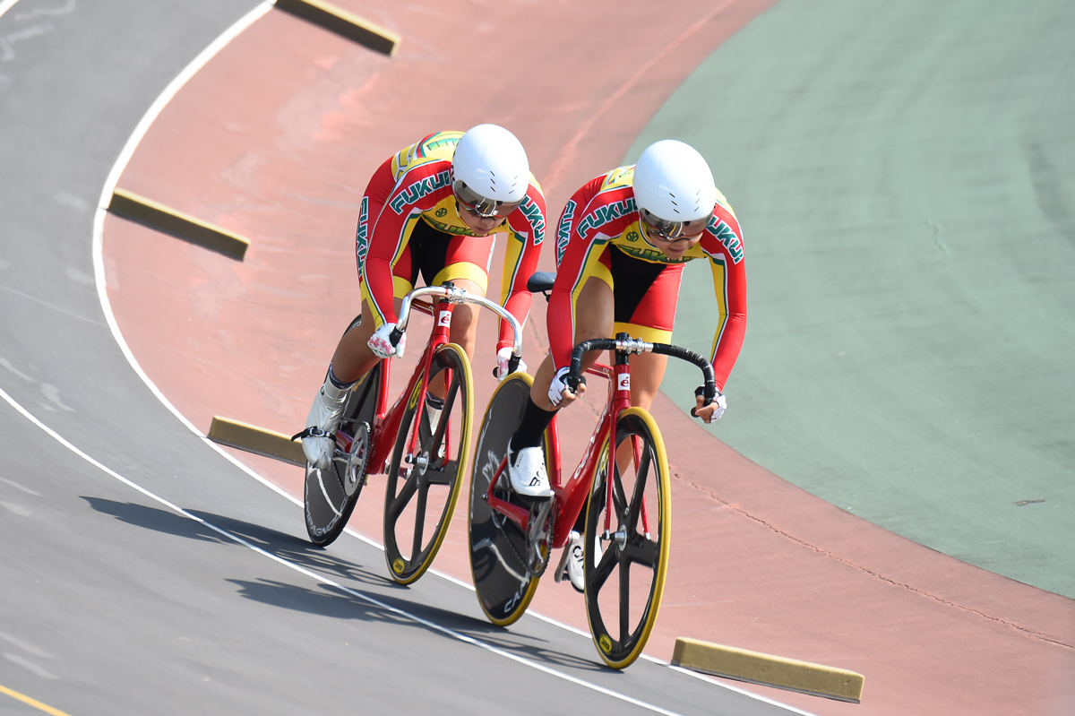 女子チームスプリント決勝 3位 福井県(柳原、中村)