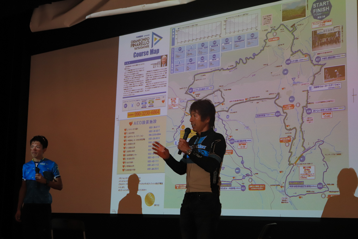 今中大介さんとエース栗原さんによるコース攻略法のステージ