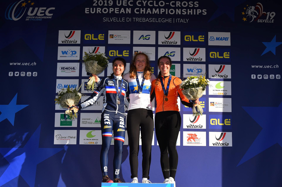 女子ジュニア表彰式 優勝はパック・ピーテルス(オランダ)