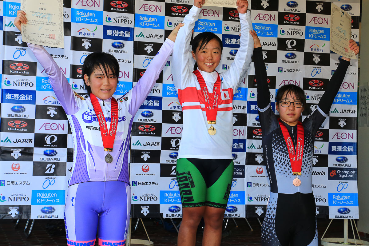 女子U17表彰 優勝は大蔵こころ(松山城南高等学校)