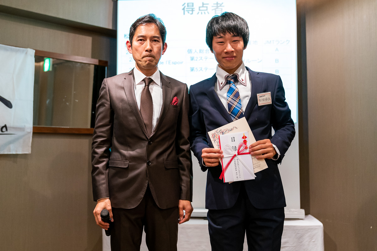 浅田監督と松田祥位(2019年エキップアサダ イヤーエンドパーティーにて)