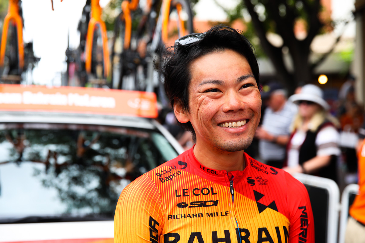 調子の良さを感じさせる新城幸也(バーレーン・マクラーレン)の表情