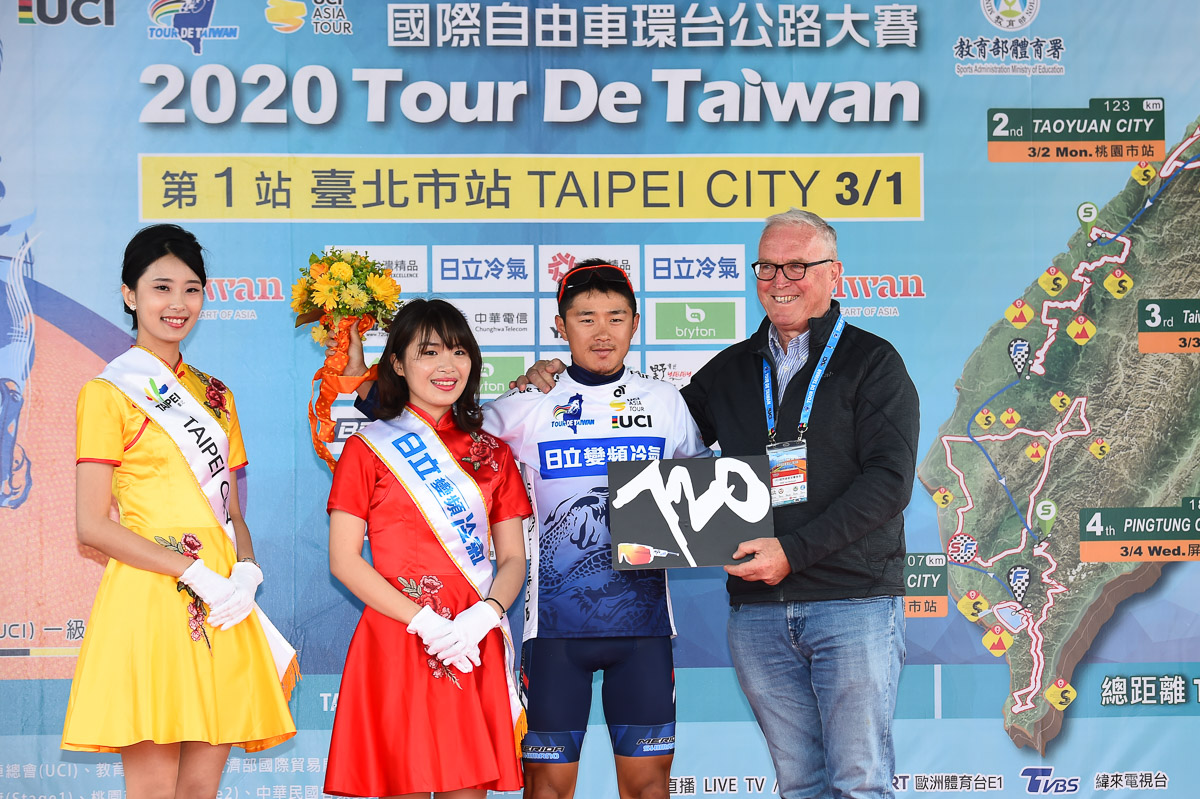 今年3月のツール・ド・台湾 第1ステージでベストアジアンライダーを獲得した鈴木龍(宇都宮ブリッツェン)