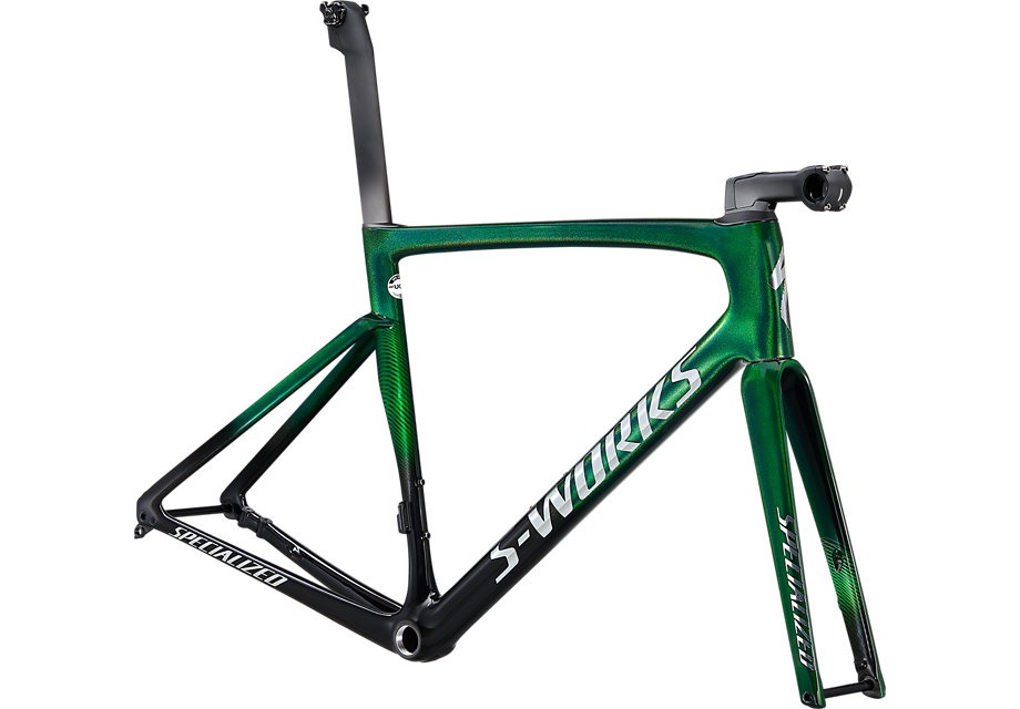 スペシャライズド S-WORKS TARMAC フレームセット(Green Tint Fade over Spectraflair/Chrome)