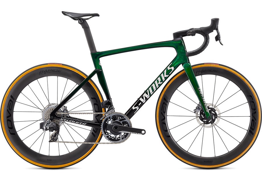 スペシャライズド S-WORKS TARMAC - RED ETAP AXS完成車(Green Tint Fade over Spectraflair/Chrome)