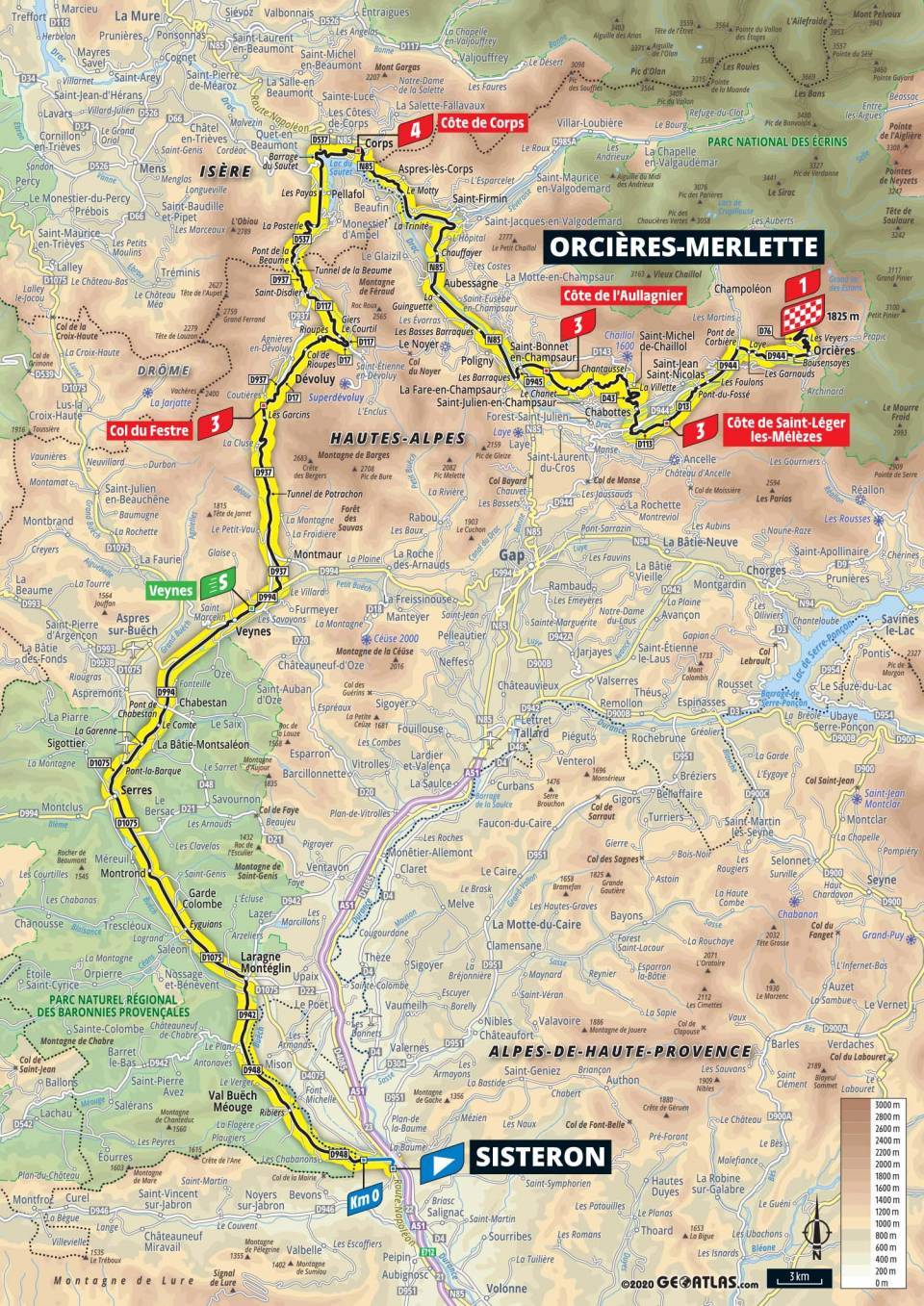 9月1日(火)第4ステージ シストロン〜オルシエール・メルレット 160.5km