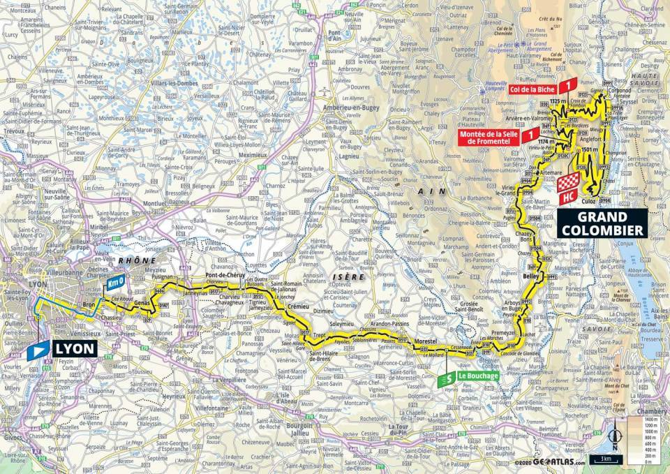 9月13日(日)第15ステージ リヨン〜グラン・コロンビエール 174.5km