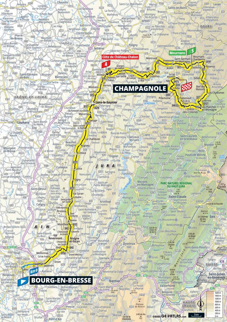 9月18日(金)第19ステージ ブールカン=ブレス〜シャンパニョル 166.5km