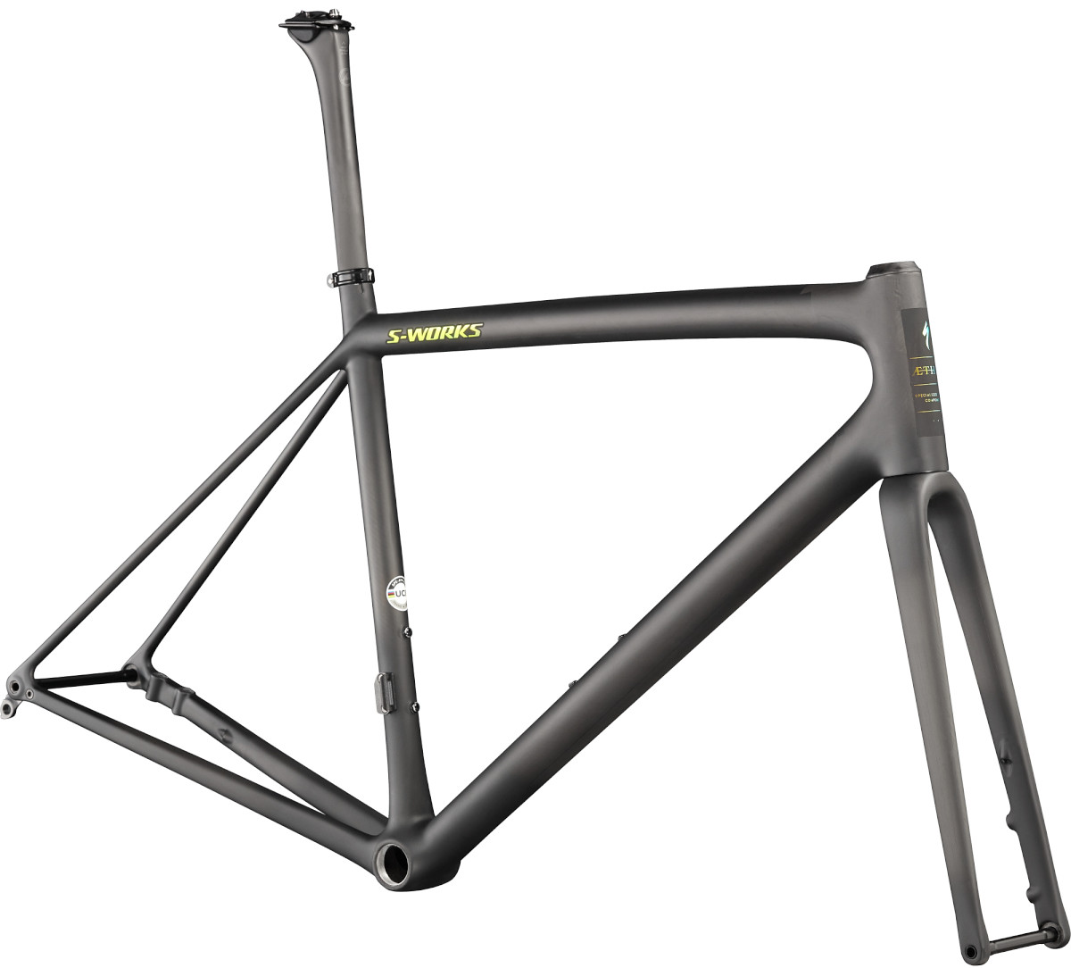 S-WORKS AETHOS フレームセット(Satin Carbon/Jet Fuel)