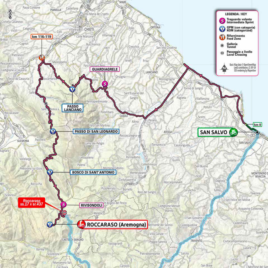 10月11日(日)第9ステージ サンサルヴォ〜ロッカラーゾ 208km(山頂)☆☆☆☆