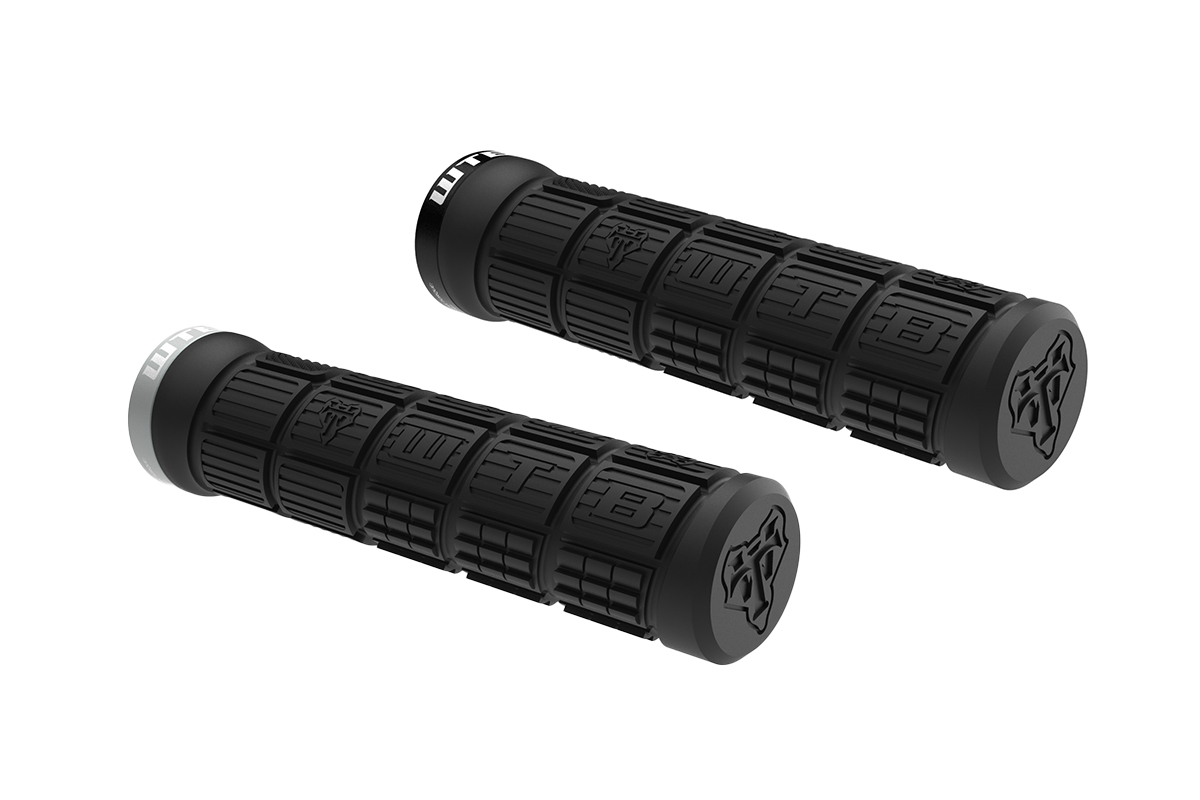 WTB Wafel Clamp On Grip(左:BLK/SLV、右:BLK/BLK)