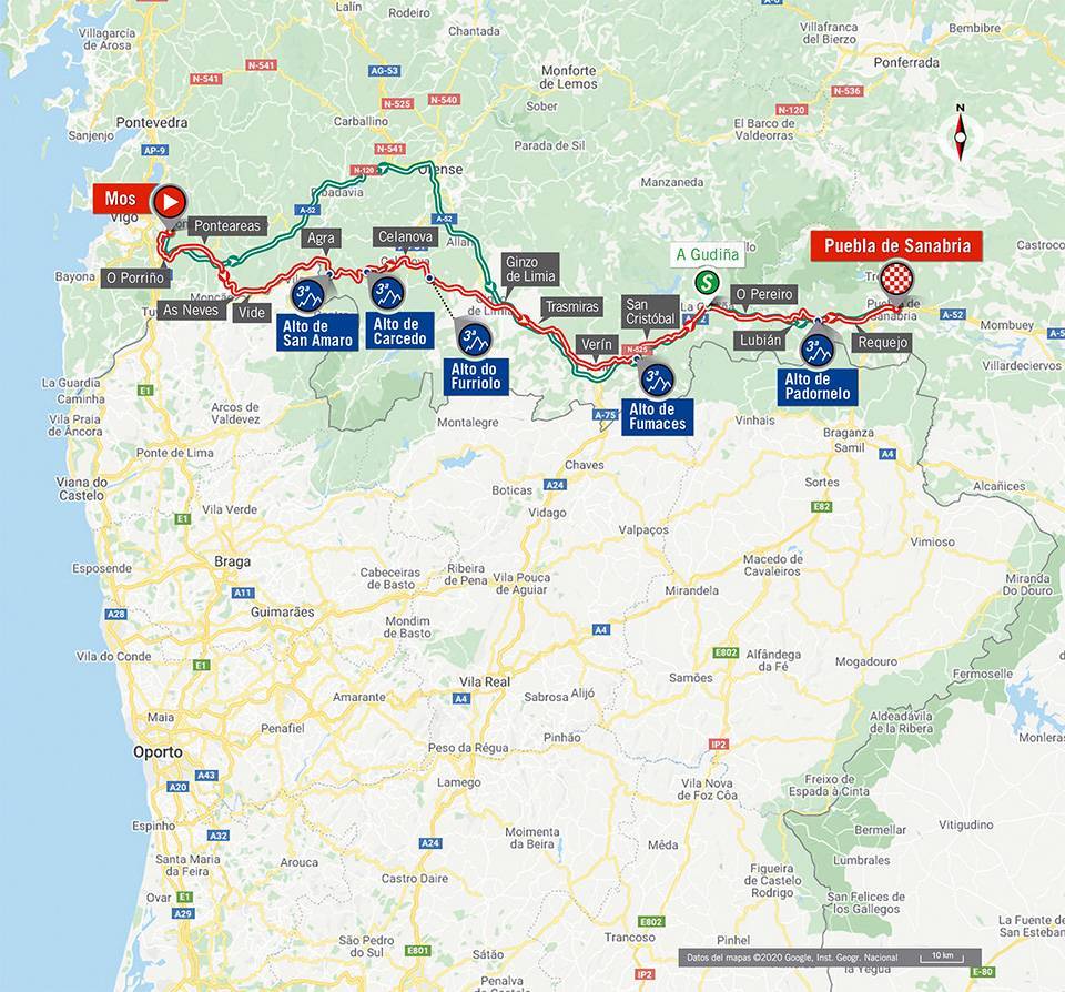 11月5日(木)第15ステージ モス〜プエブラ・デ・サナブリア 230.8km