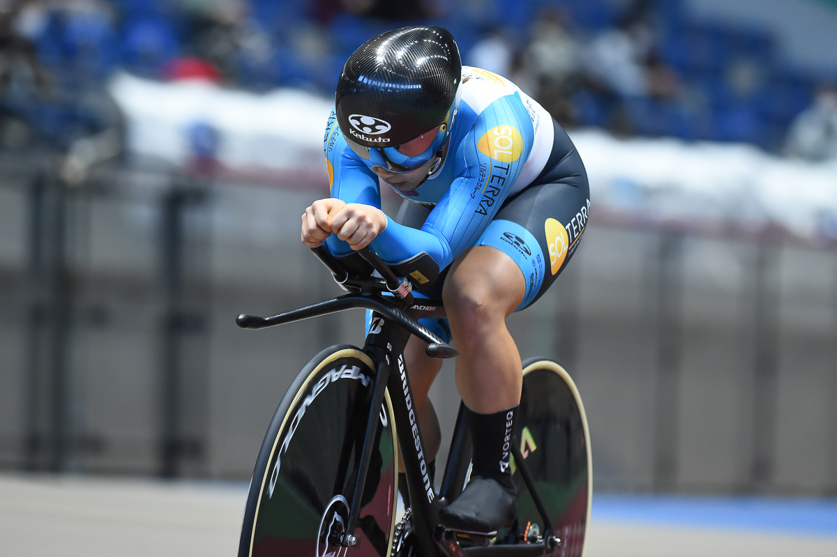 女子3km個人パーシュート決勝 後半にペースを上げて逆転した梶原悠未(筑波大学大学院)