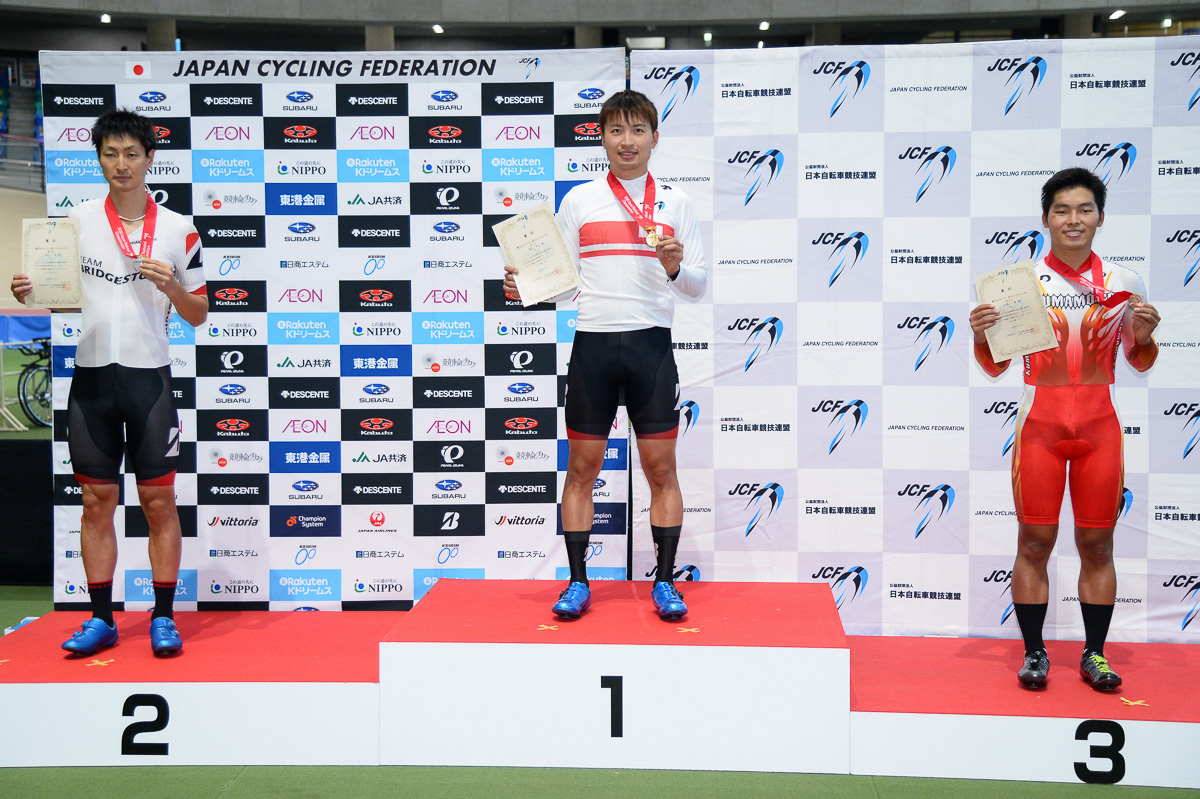 男子ポイントレース 表彰式