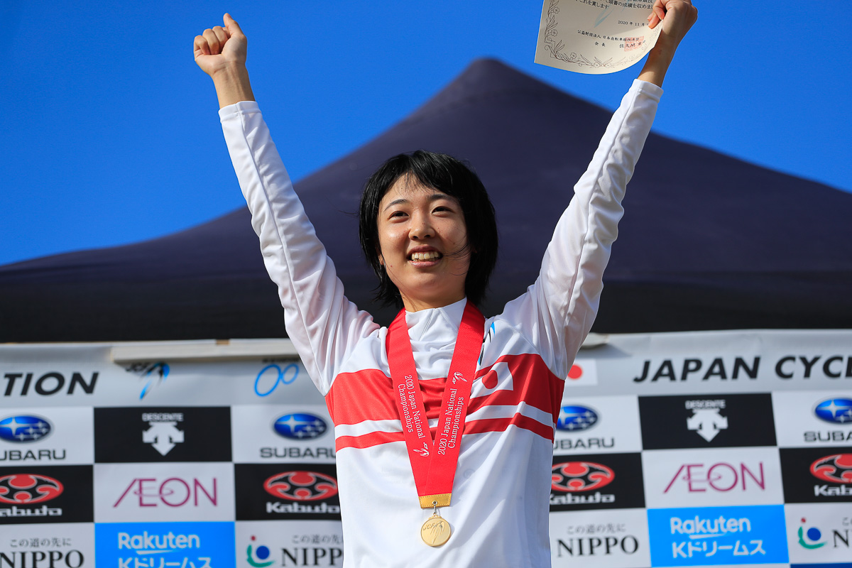WomenU23優勝の川口うらら(FUKAYA RACING)