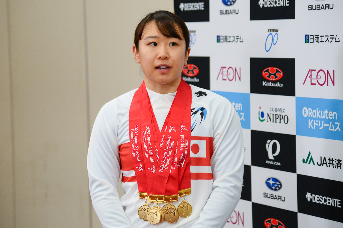 全日本選手権では出場6種目全てで優勝した梶原悠未(筑波大学大学院)