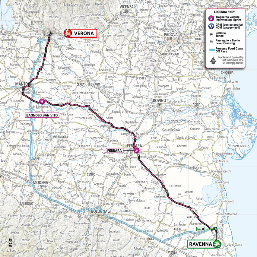 5月21日(金)第13ステージ ラヴェンナ〜ヴェローナ 198km ★