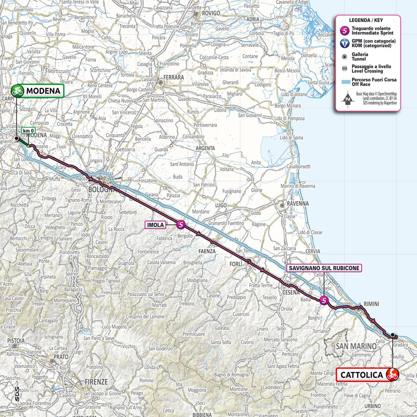 5月12日(水)第5ステージ モデナ〜カットーリカ 177km ★