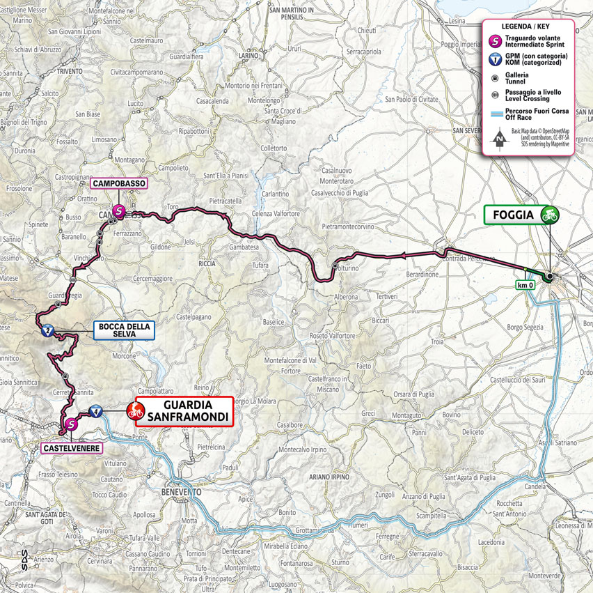 5月15日(土)第8ステージ フォッジャ〜グァルディア・サンフラモンディ 170km ★★★