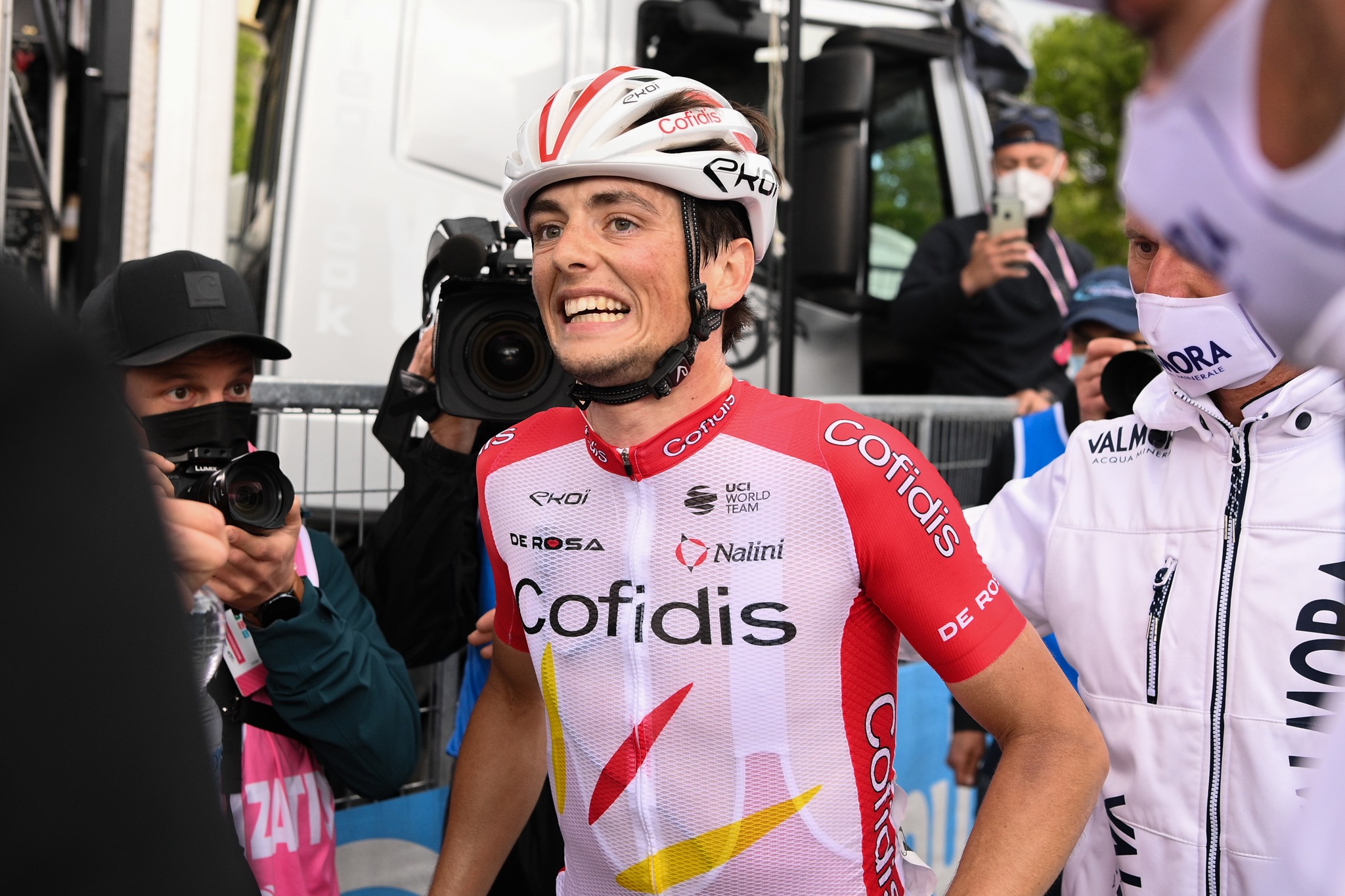 ステージ優勝を飾ったヴィクトル・ラフェ(フランス、コフィディス)