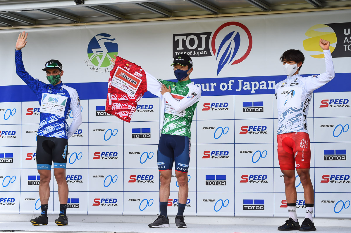 スプリント賞はホセ・ビセンテ・トリビオ(マトリックスパワータグ)、増田成幸(宇都宮ブリッツェン)は総合首位と山岳賞を維持 新人賞は留目夕陽(日本ナショナルチーム)