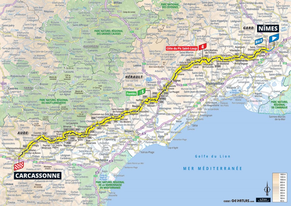 7月9日(金)第13ステージ ニーム〜カルカッソンヌ 219.9km