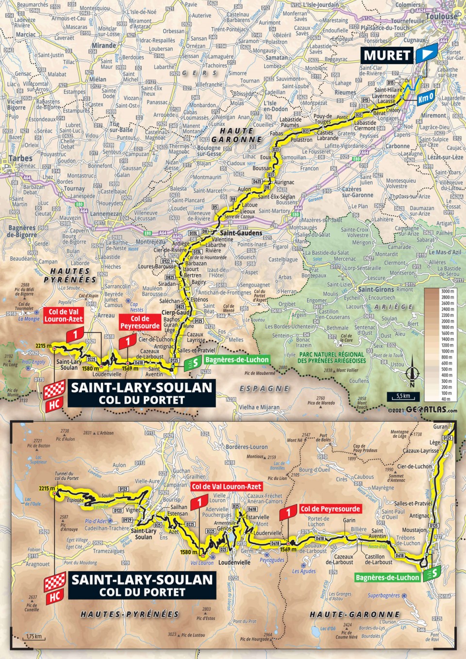 7月14日(水)第17ステージ ミュレ〜サン=ラリ=スラン コル・デュ・ポルテ 178.4km