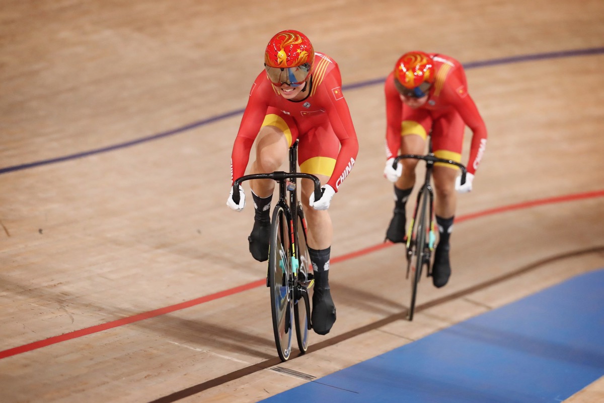 女子チームスプリント 中国が世界記録で優勝