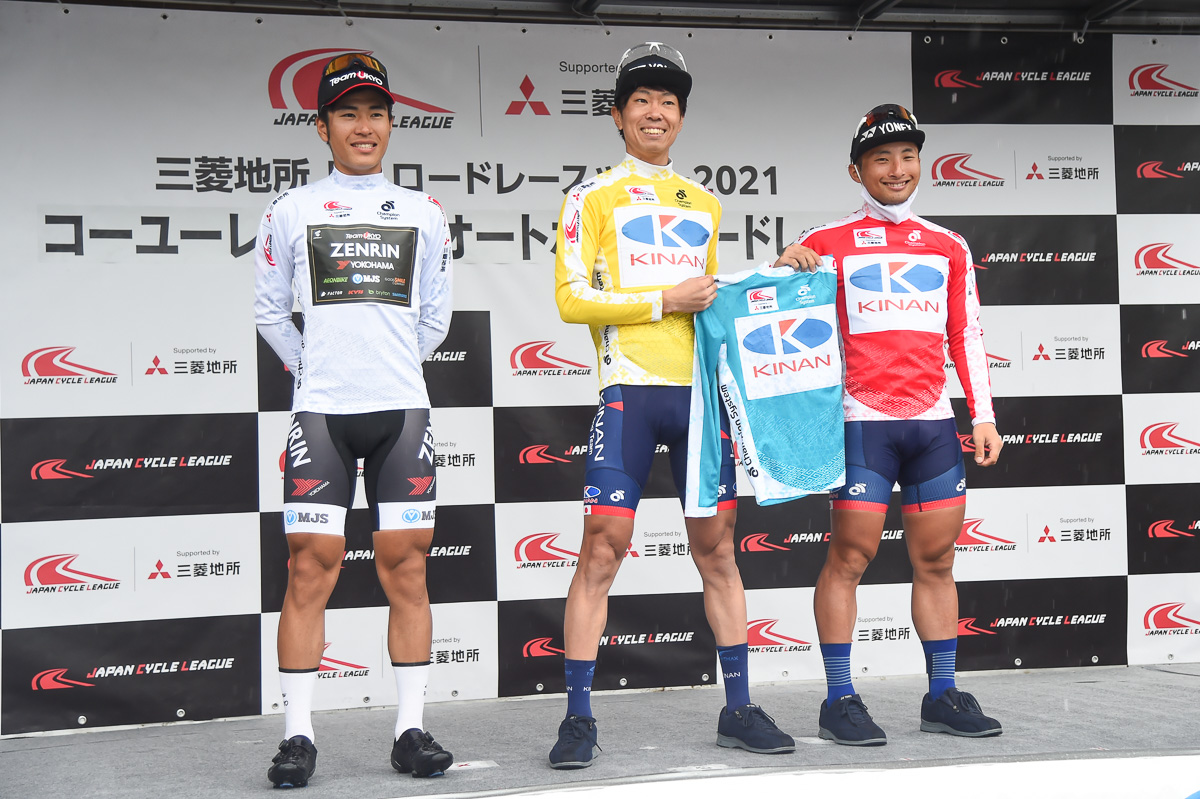 畑中勇介(キナンサイクリングチーム)は、イエロージャージとブルージャージを獲得した