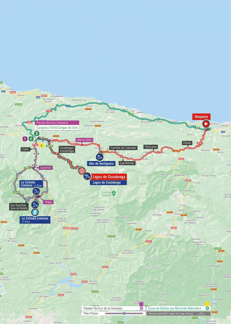 9月1日(水)第17ステージ ウンケラ〜ラゴス・デ・コバドンガ 185.8km
