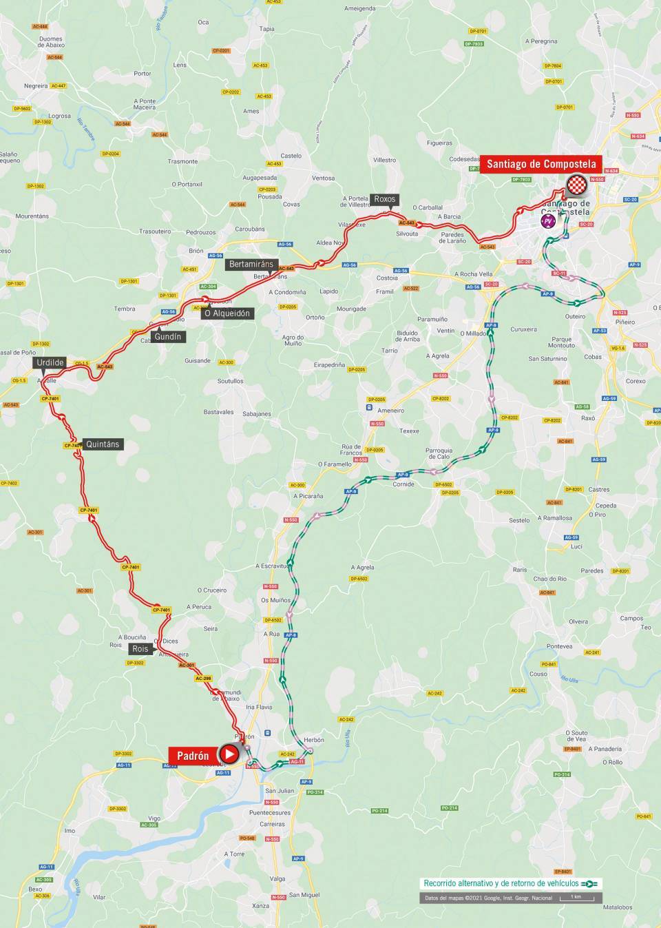 9月5日(日)第21ステージ パドロン〜サンティアゴ・デ・コンポステーラ 33.8km(個人TT)
