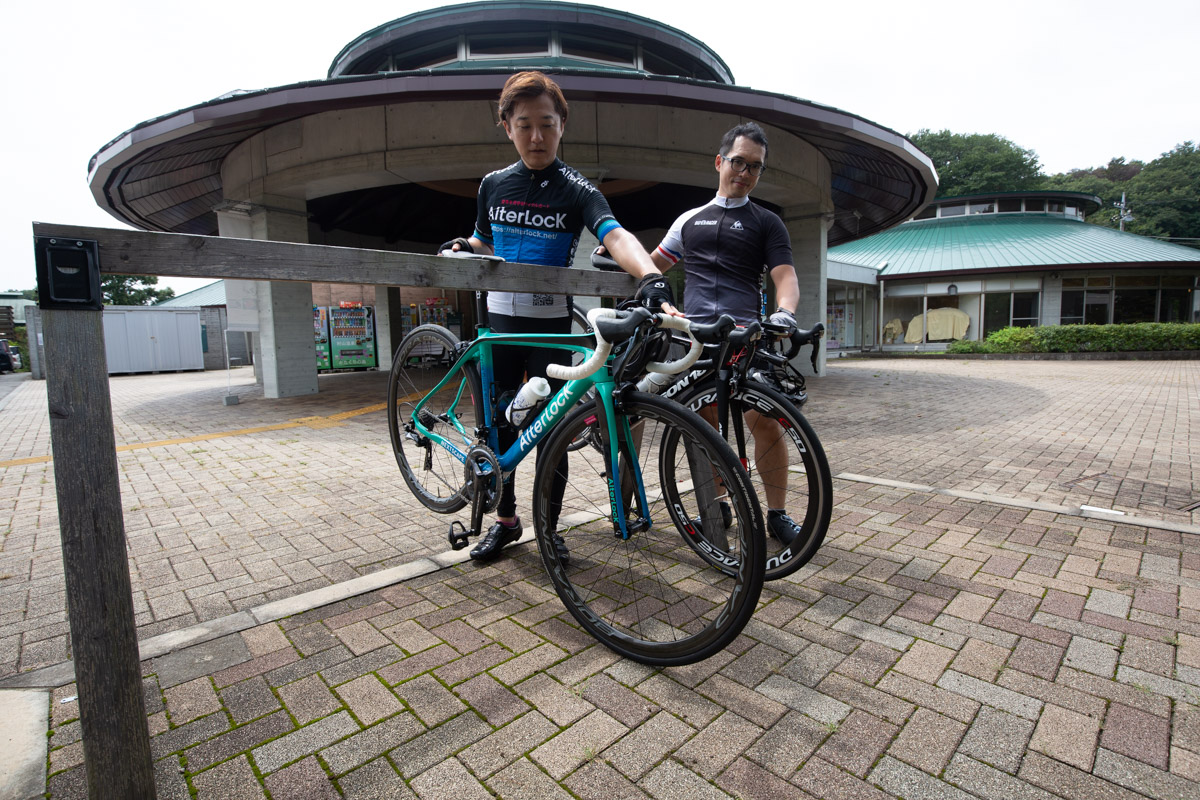 ラックに掛けられた自転車を想定して検知機能を煮詰めた