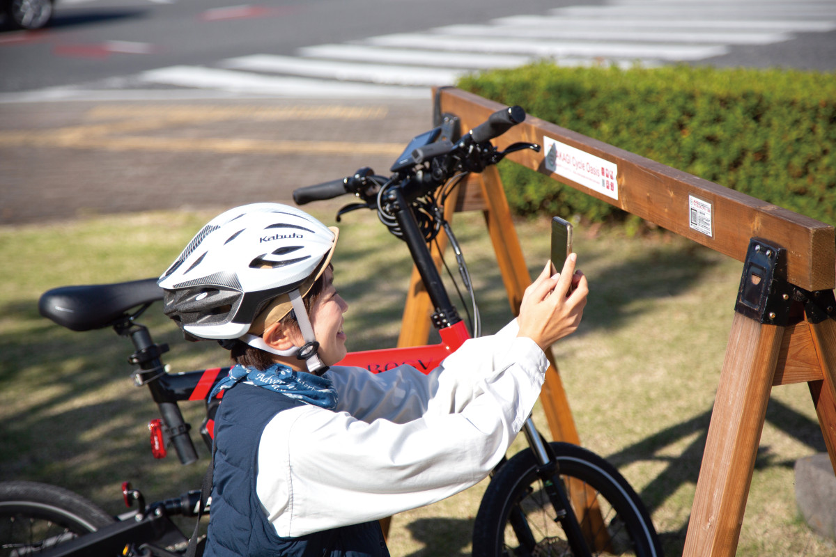 102か所のスポットが用意される AKAGIサイクルスタンプラリー