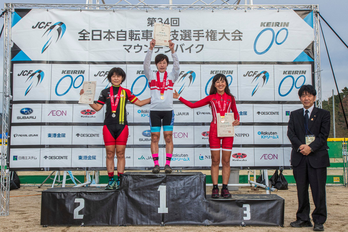女子エリートの表彰式
